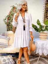 Lindsey Brown Resortwear Beachwear Lindsey Brown White Provence Smock Dress izzi-of-baslow