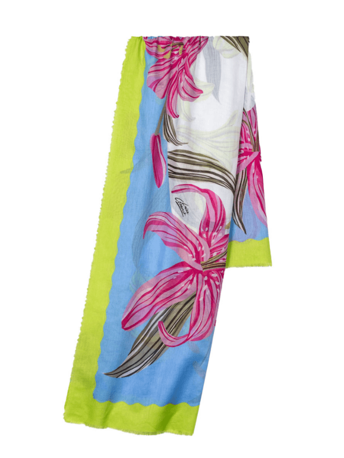 Luisa Cerano Accessories One Size Luisa Cerano Floral Cotton Scarf 858540 9355 2409 izzi-of-baslow