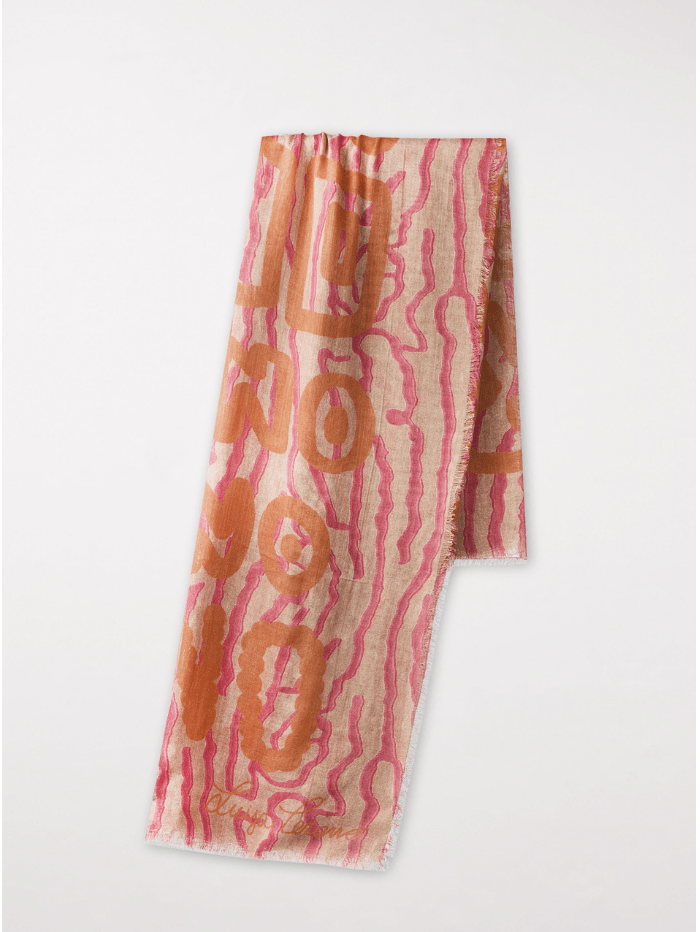 Luisa Cerano Accessories One Size Luisa Cerano Pink & Orange Blended Silk Scarf 858501 9209 izzi-of-baslow