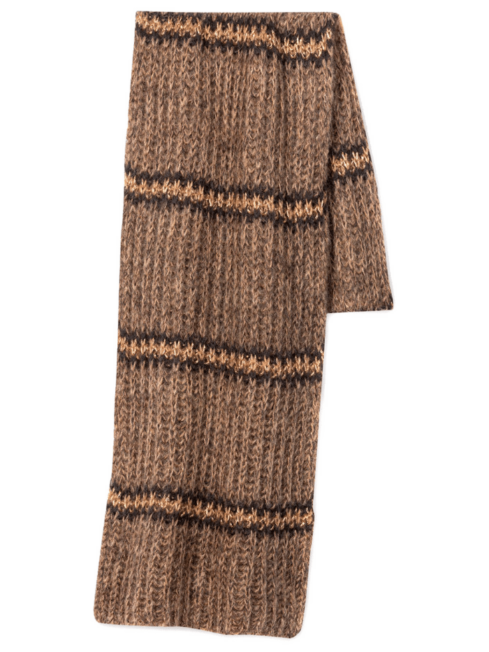 Luisa Cerano Accessories One Size Luisa Cerano Striped Mohair Scarf 848995/5887 izzi-of-baslow