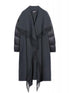 Luisa Cerano Coats and Jackets Luisa Cerano Dark Mineral Blue Wool Fringe Coat 448549/4114 izzi-of-baslow