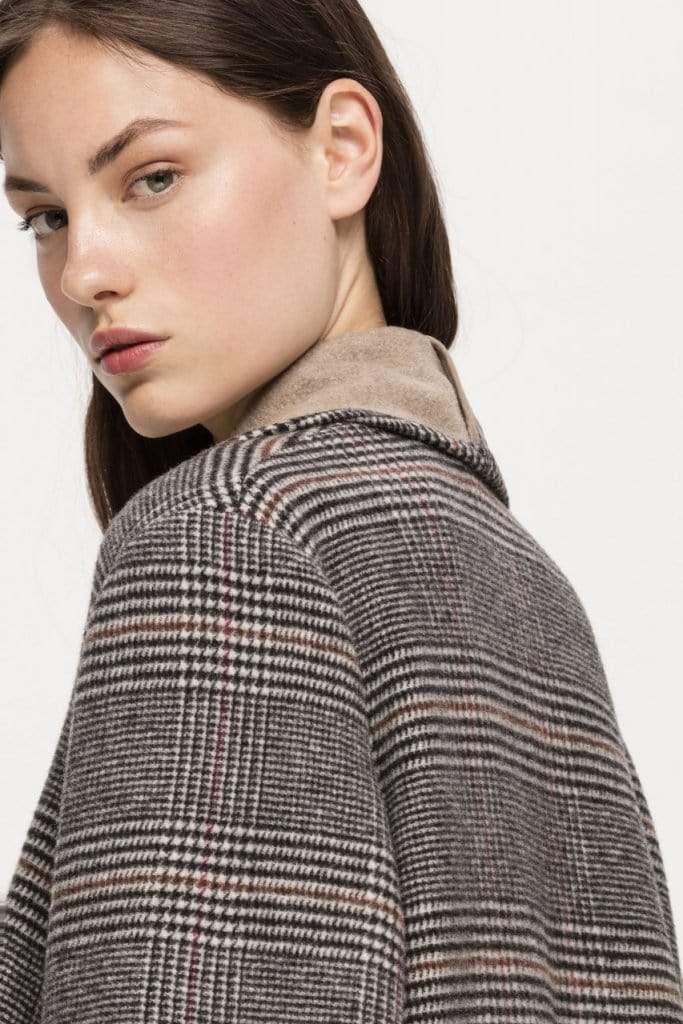 Luisa Cerano Coats &amp; Jackets Luisa Cerano Checked Cape/Coat 428973/2489 izzi-of-baslow