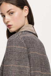 Luisa Cerano Coats & Jackets Luisa Cerano Checked Cape/Coat 428973/2489 izzi-of-baslow