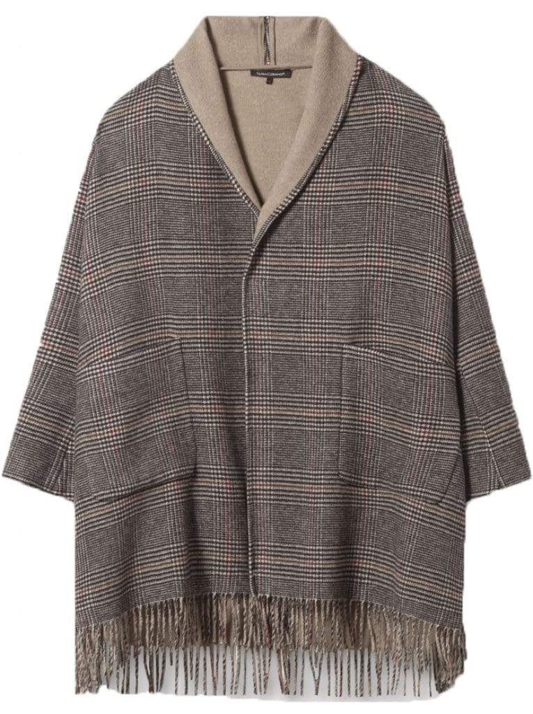 Luisa Cerano Coats &amp; Jackets Luisa Cerano Checked Cape/Coat 428973/2489 izzi-of-baslow