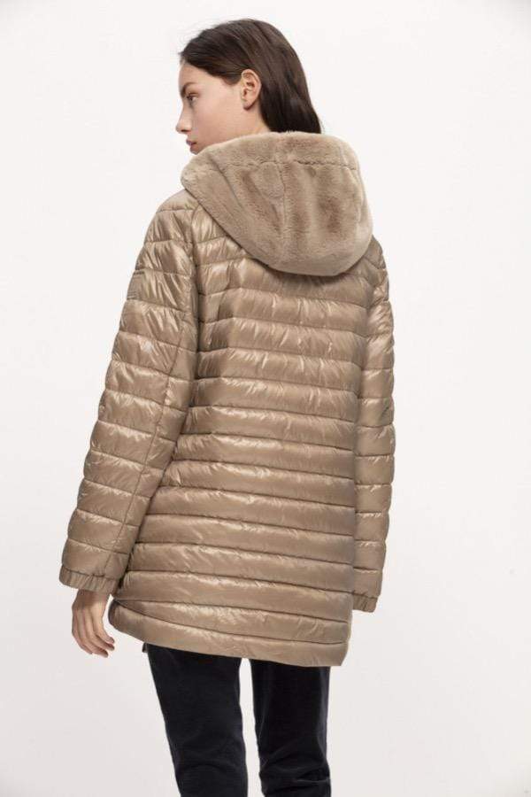 Luisa Cerano Coats &amp; Jackets Luisa Cerano Lightweight Parka With Faux Fur 428534/4086 izzi-of-baslow