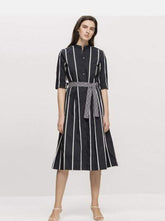Luisa Cerano Dresses Luisa Cerano Stripe Shirt Dress Dark Blue and White 718124/2444 izzi-of-baslow