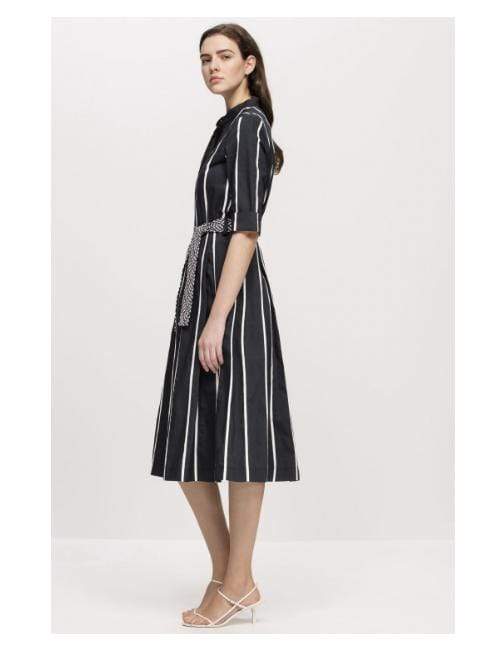 Luisa Cerano Dresses Luisa Cerano Stripe Shirt Dress Dark Blue and White 718124/2444 izzi-of-baslow