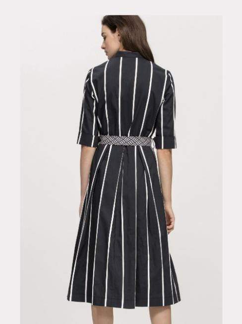 Luisa Cerano Dresses Luisa Cerano Stripe Shirt Dress Dark Blue and White 718124/2444 izzi-of-baslow