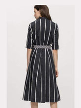Luisa Cerano Dresses Luisa Cerano Stripe Shirt Dress Dark Blue and White 718124/2444 izzi-of-baslow