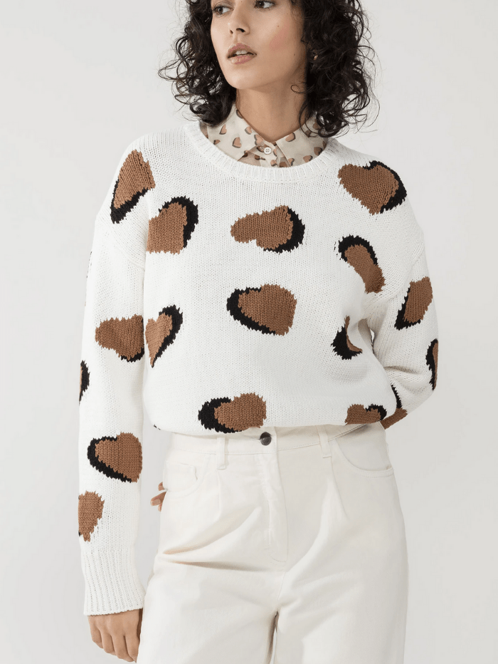 Luisa Cerano Knitwear Luisa Cerano Animal Print Sweater 138852/5861 izzi-of-baslow
