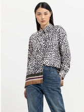 Luisa Cerano Tops Luisa Cerano Animal Printed Blouse With Contrast Band 268282 3408 7041 izzi-of-baslow