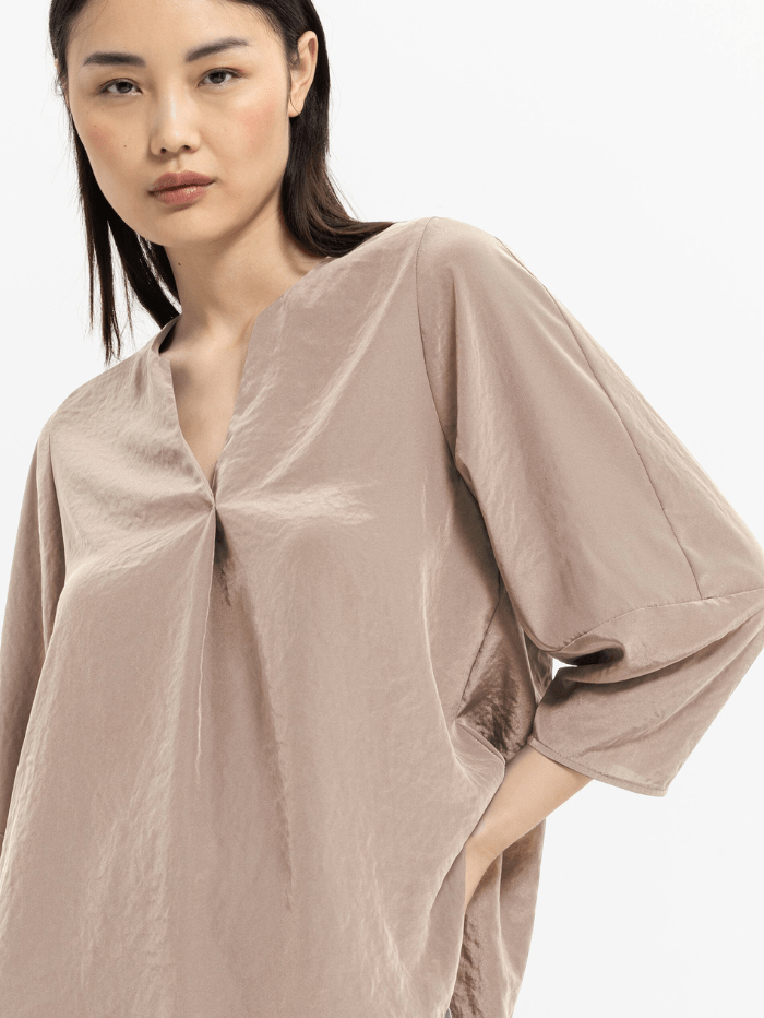 Luisa Cerano Tops Luisa Cerano Biege Sand Tunic Blouse 268278 1687 0421 izzi-of-baslow