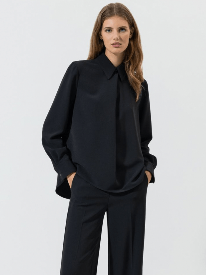 Luisa Cerano Tops Luisa Cerano Black Floaty Blouse 278308 3417 0001 izzi-of-baslow