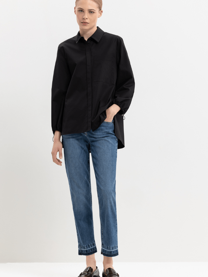 Luisa Cerano Tops Luisa Cerano Black Relax Fit Blouse 268292 3348 0001 izzi-of-baslow