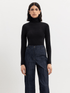 Luisa Cerano Tops Luisa Cerano Black Ribbed Turtle Neck Top 368850 7757 0001 izzi-of-baslow