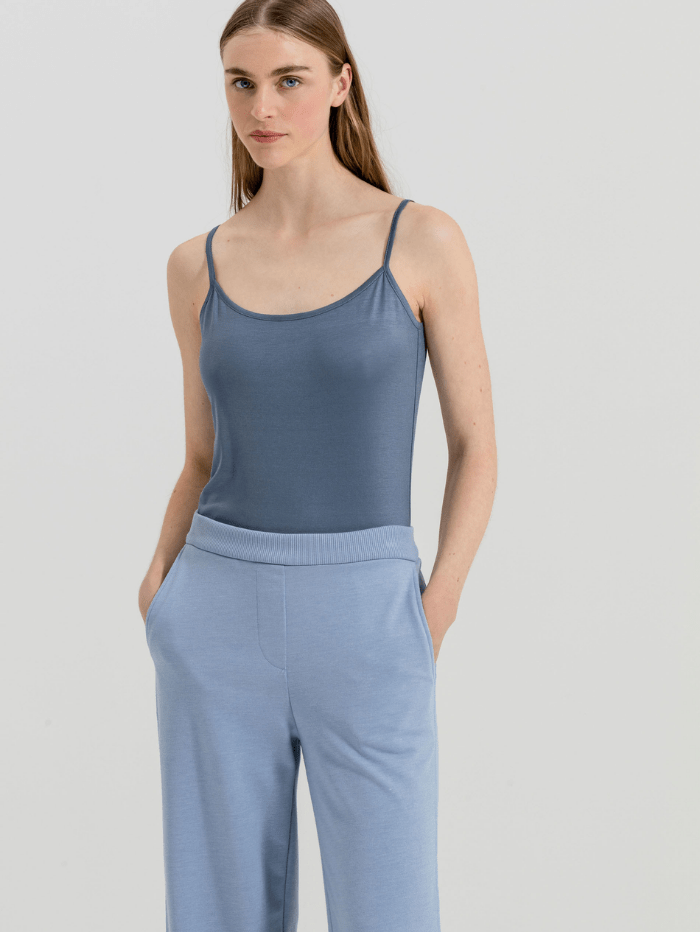 Luisa Cerano Tops Luisa Cerano Blue Spaghetti Vest Top 358709 7438 0247 izzi-of-baslow