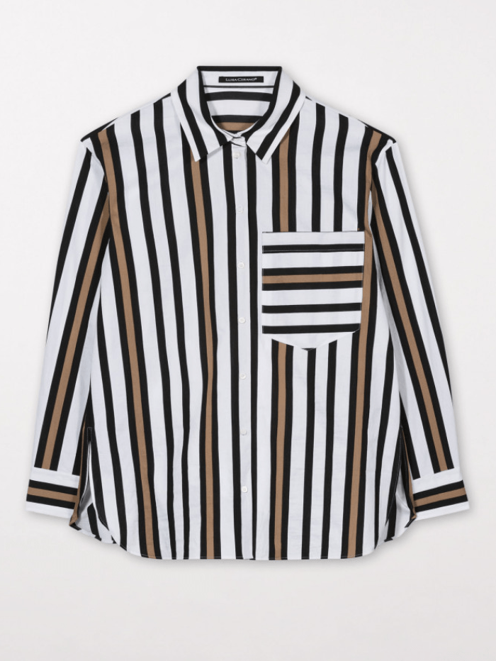 Luisa Cerano Tops Luisa Cerano Bold Striped Shirt 278331 3481 1007 izzi-of-baslow