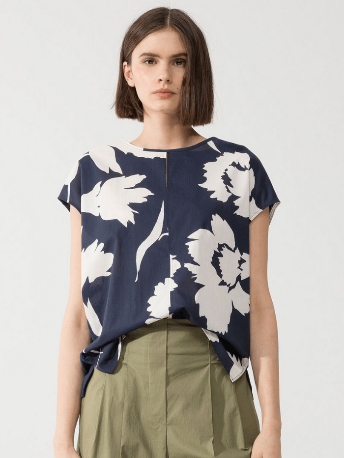 Luisa Cerano Tops Luisa Cerano Floral Print T-Shirt 338749/7580 izzi-of-baslow