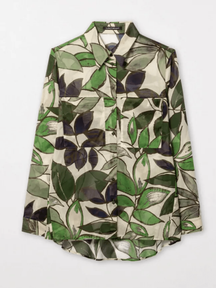 Luisa Cerano Tops Luisa Cerano Leaf Print Blouse 238333/3252 izzi-of-baslow