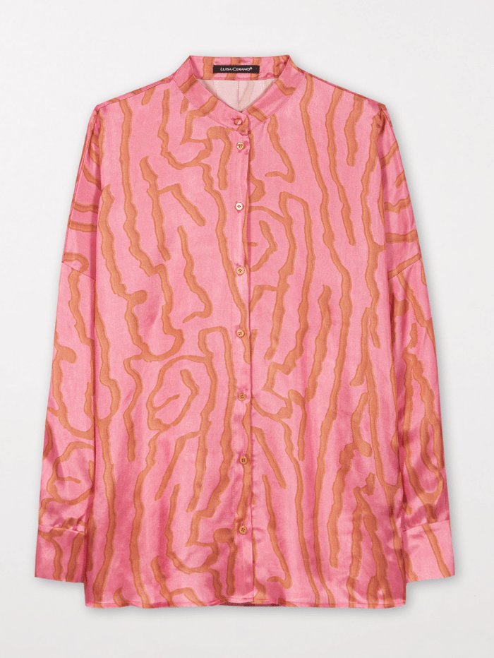 Luisa Cerano Tops Luisa Cerano Pink Animal Print Blouse 258423 3351 izzi-of-baslow