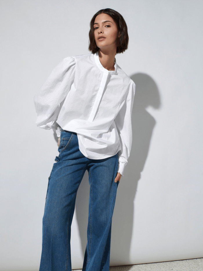 Luisa-Cerano-White-Cotton-Mix-Gabardine-Blouse-278342-3384-0100-izzi-of-baslow