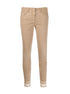 Luisa Cerano Trousers Luisa Cerano Beige Slim Fit Trousers With Dipped Hem 618132/1883 izzi-of-baslow