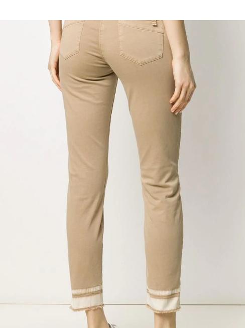 Luisa Cerano Trousers Luisa Cerano Beige Slim Fit Trousers With Dipped Hem 618132/1883 izzi-of-baslow