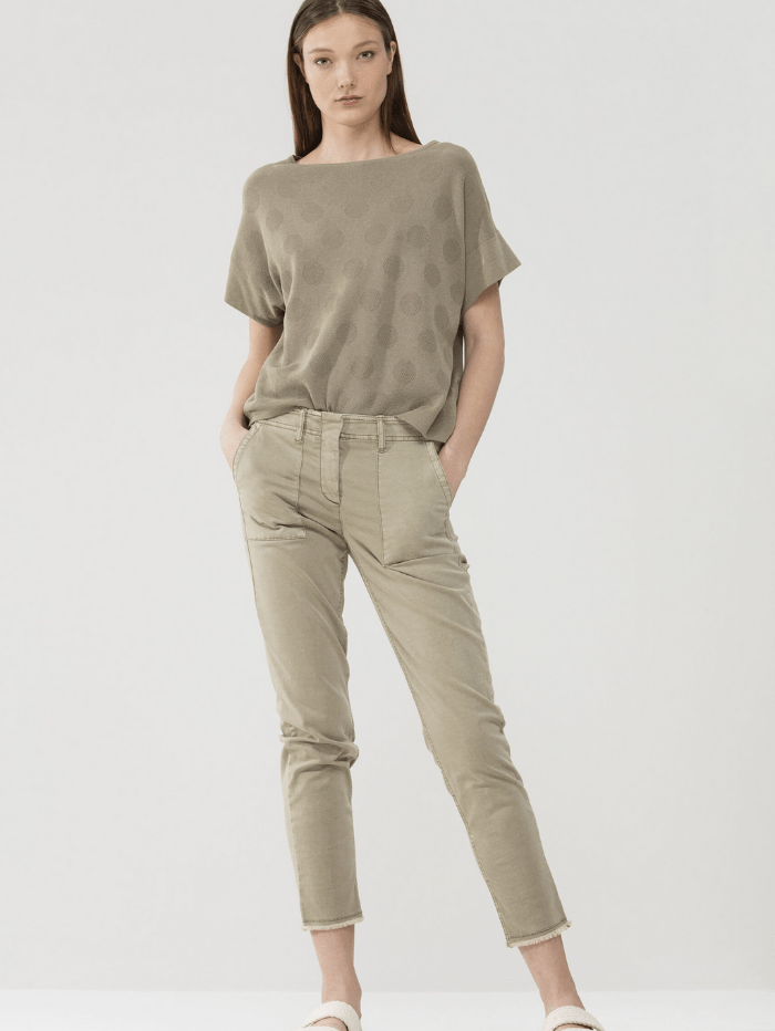 Luisa Cerano Trousers Luisa Cerano Chino Style Sage Trousers 638255/1883 izzi-of-baslow