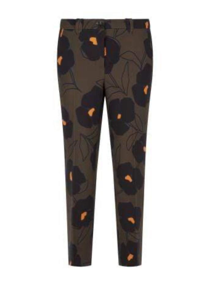 Luisa Cerano Trousers Luisa Cerano Olive Printed Trousers  628209/2473 izzi-of-baslow