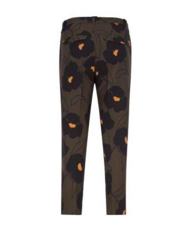 Luisa Cerano Trousers Luisa Cerano Olive Printed Trousers  628209/2473 izzi-of-baslow