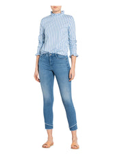 Mac Jeans Jeans Mac Day1.02 Skinny Double Fringe Jean 5938 D278 Pale Denim Blue izzi-of-baslow