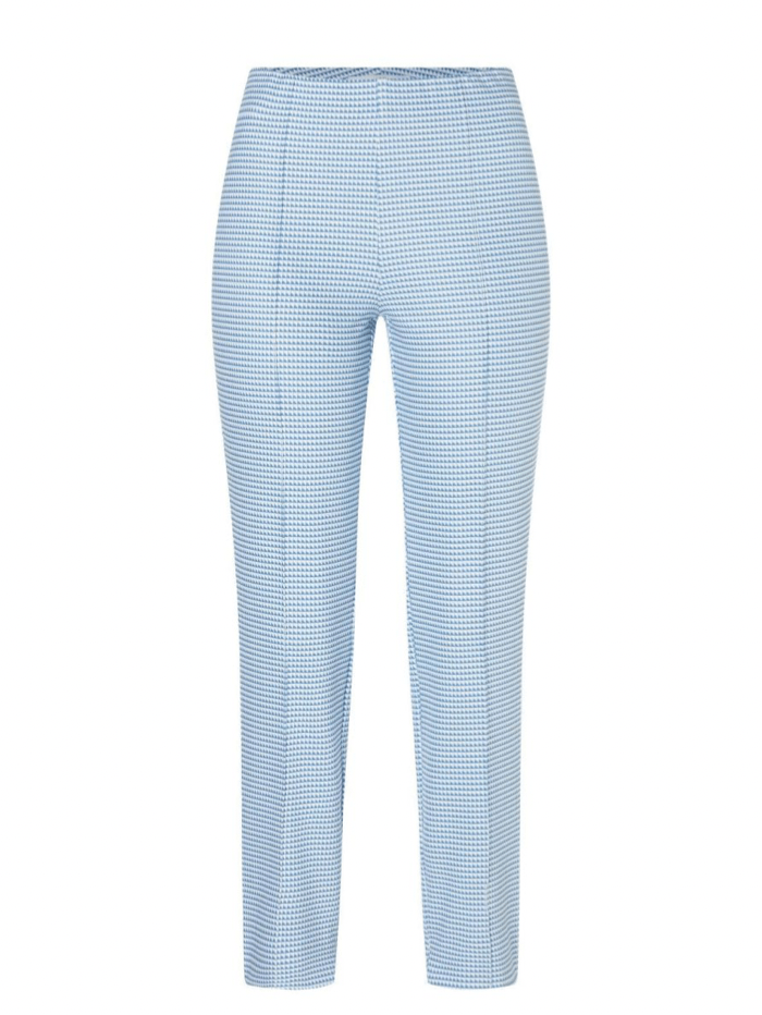 Mac Jeans Jeans Mac Dream Anna Summer Blue and White Pull On Trousers 5289 0124 145B izzi-of-baslow