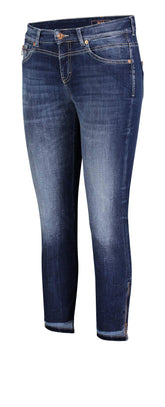Mac Jeans Jeans Mac Dream Rich Slim Chic 5755 0389L Jeans D671 Dark Blue Net Wash izzi-of-baslow