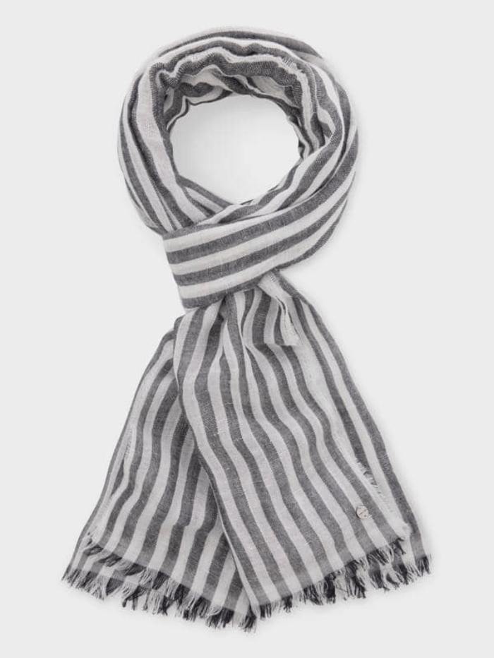 Marc Cain Additions Accessories Marc Cain Additions Striped Linen Scarf SA B4.21 Z10 COL 395 izzi-of-baslow