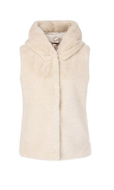 Marc Cain Additions Coats and Jackets Marc Cain Additions Hooded Faux Fur Gilet PA 37.02 W51 izzi-of-baslow
