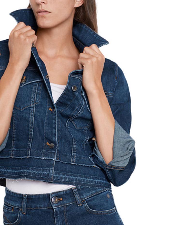 Marc Cain Additions Coats &amp; Jackets Marc Cain Additions Vintage Blue Denim Jacket QA 31.06 D02 352 izzi-of-baslow