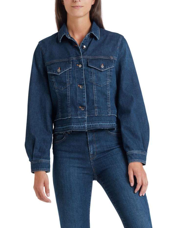 Marc Cain Additions Coats &amp; Jackets Marc Cain Additions Vintage Blue Denim Jacket QA 31.06 D02 352 izzi-of-baslow