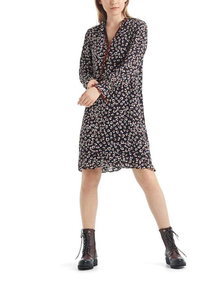 Marc Cain Additions Dresses Marc Cain Additions Navy Printed Dress RA 21.09 W71 Col 395 izzi-of-baslow