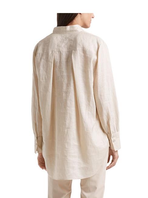 Marc Cain Additions Dresses Marc Cain Collections Over-size Ramie Blouse Cuban Sand NC 51.26 W53 izzi-of-baslow