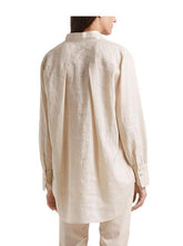 Marc Cain Additions Dresses Marc Cain Collections Over-size Ramie Blouse Cuban Sand NC 51.26 W53 izzi-of-baslow