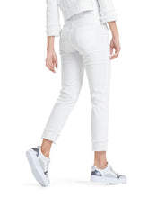 Marc Cain Additions Jeans Marc Cain Additions White Jeans With Fringed Detail QA 82.03 D20 100 izzi-of-baslow