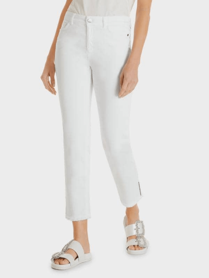Marc Cain Additions Jeans Marc Cain Additions White Straight Leg Crystal Jeans SA 82.01 D20 Col 100 izzi-of-baslow