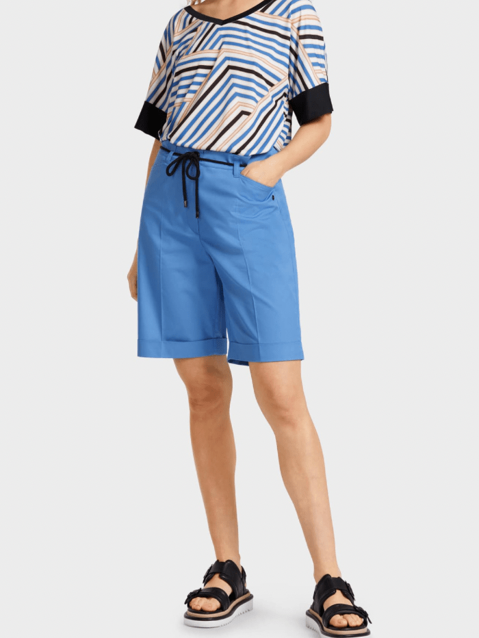 Marc Cain Additions Shorts Marc Cain Additions Azure Blue Shorts UA 83.01 W80 COL 360 izzi-of-baslow