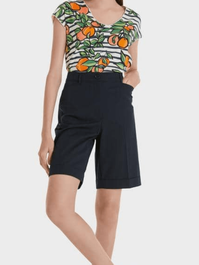 Marc Cain Additions Shorts Marc Cain Additions Navy Tailored Shorts SA 83.01 W80 Col 395 izzi-of-baslow