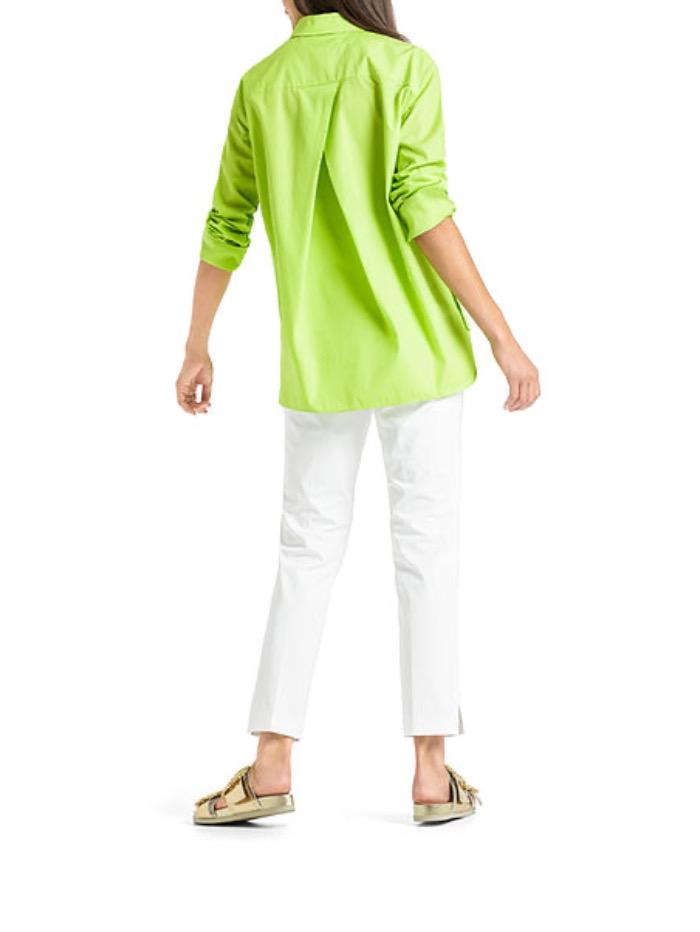 Marc Cain Additions Tops Marc Cain Additions Lime Green Cotton Shirt QA 51.06 W91 534 izzi-of-baslow