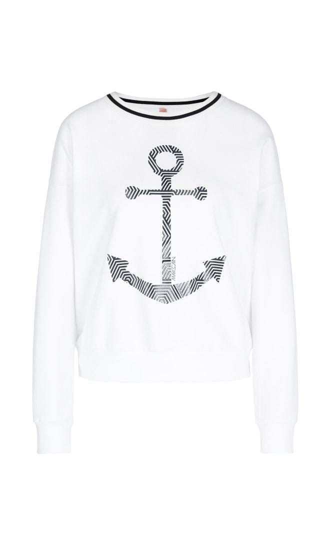 Marc Cain Additions Tops Marc Cain Additions Nautical White Sweatshirt NA 44.04 J14 izzi-of-baslow