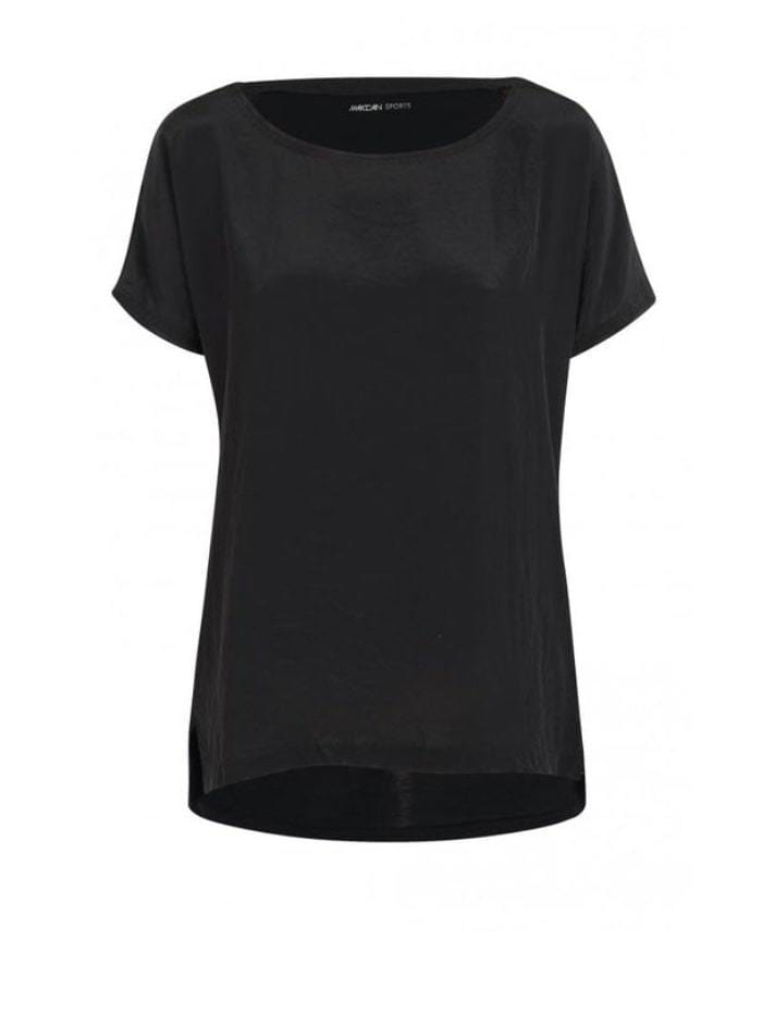 Marc Cain Additions Tops Marc Cain Sports Top Mixed Materials LS 55.04 W76 Black izzi-of-baslow