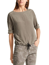 Marc Cain Additions Tops Marc Cain Sports Top Mixed Materials LS 55.17 J67 Khaki izzi-of-baslow
