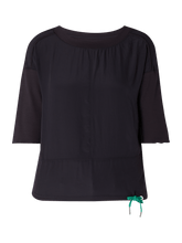 Marc Cain Additions Tops Marc Cain Sports Top Mixed Materials LS 55.17 J67 Midnight Blue izzi-of-baslow