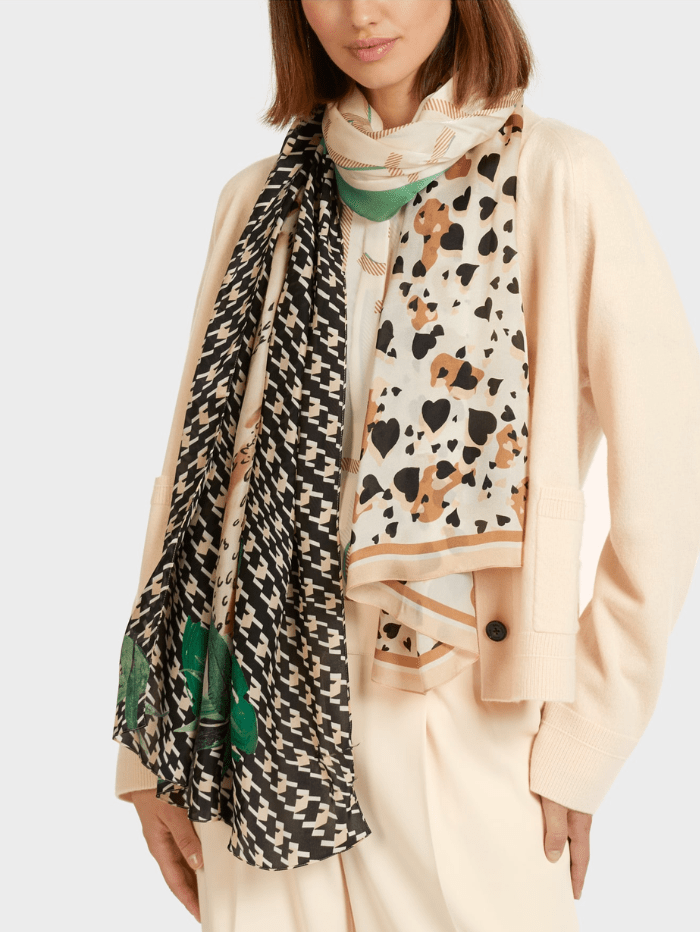 Marc Cain Collections Accessories 1 / One Size / 131 Marc Cain Collections Cheeta Print Scarf UC B4.15 Z05 COL 131 izzi-of-baslow